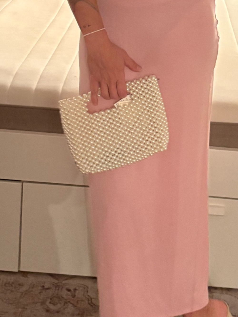 Dolce Vita Linzy Pearl Beaded Mini handbag - Cream - Picture 2 of 2